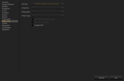 Video Out Preferences